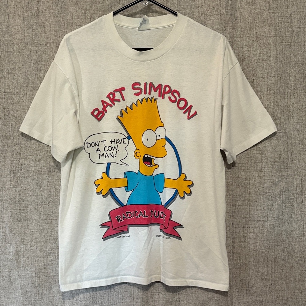 Vintage 80’s The Simpsons Bart Radical Dude Single Stitch Graphic T-Shirt